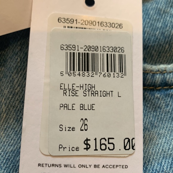 Reiss Elle-High Rise Straight Jean - Picture 9 of 9